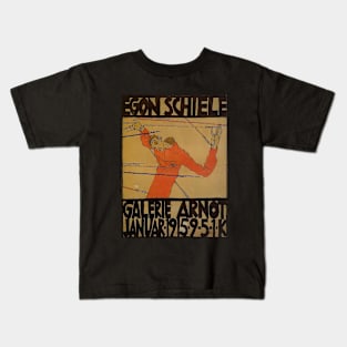 Schiele - Self Portrait at Saint Sebastian Kids T-Shirt